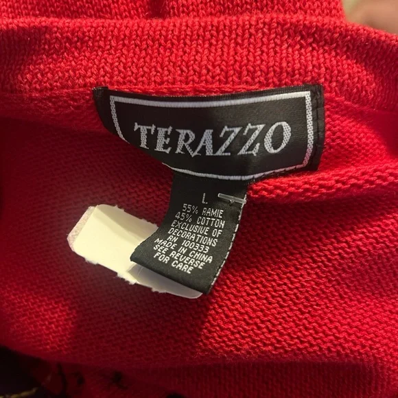 Y2K Vintage Terazzo red sweater - a classic piece for any season knitwear - Picture 6 of 6
